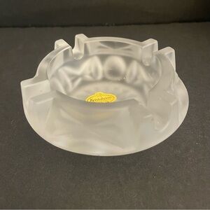 Vtg Kristaluxus Crystal Ashtray Frosted  24% PbO Midcentury Modern Mexico